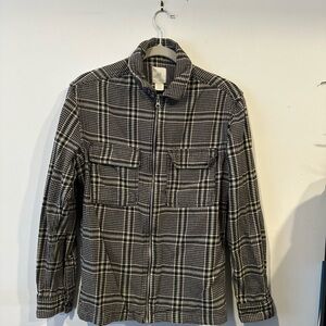 H&M Men's Checkered Jacket in Black and White